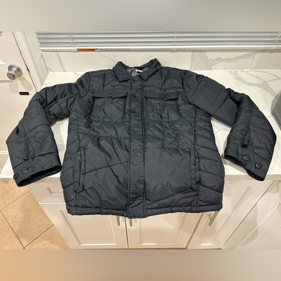 Volcom Men's Dark Gray Puffer Jacket USED/Has rips/repaired - Picture 1 of 7
